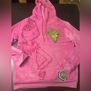 NWT Grinch graphic pink woobie sweatshirt hoodie large pink XL medium xS x-small